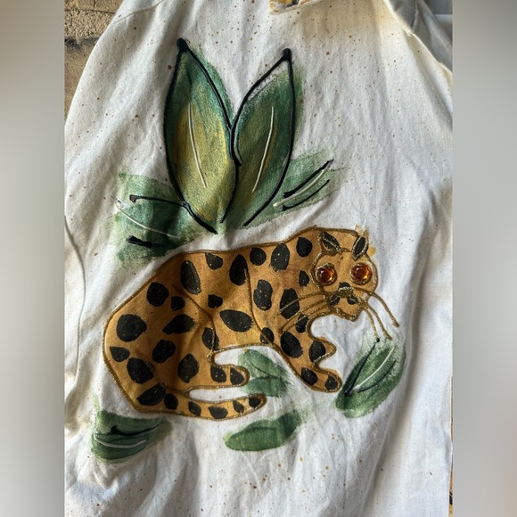 Leopard Print White Blouse - Picture 3 of 13